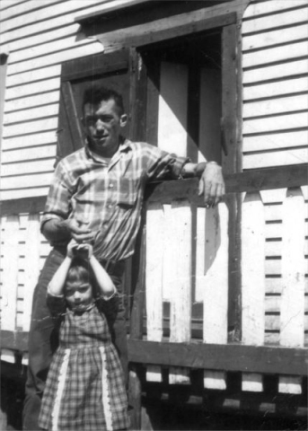 469: Fred Norman and his niece Betty Kerrivan. (1960) [courtesy of Betty Kerrivan]  - Fred son of John Norman &amp;amp; Mary Farget; Betty daughter of Francis Kerrivan &amp;amp; Anna Norman